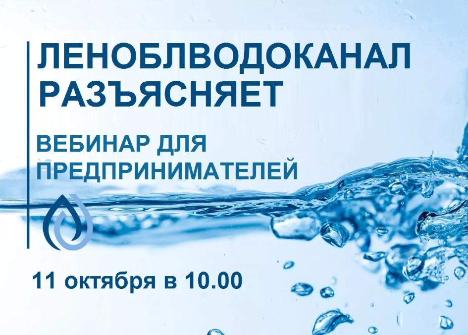 Специалисты Водоканала Ленинградской области ответят на вопросы предпринимателей